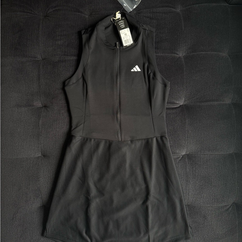 Adidas Black Zip Athletic Dress w Shorts